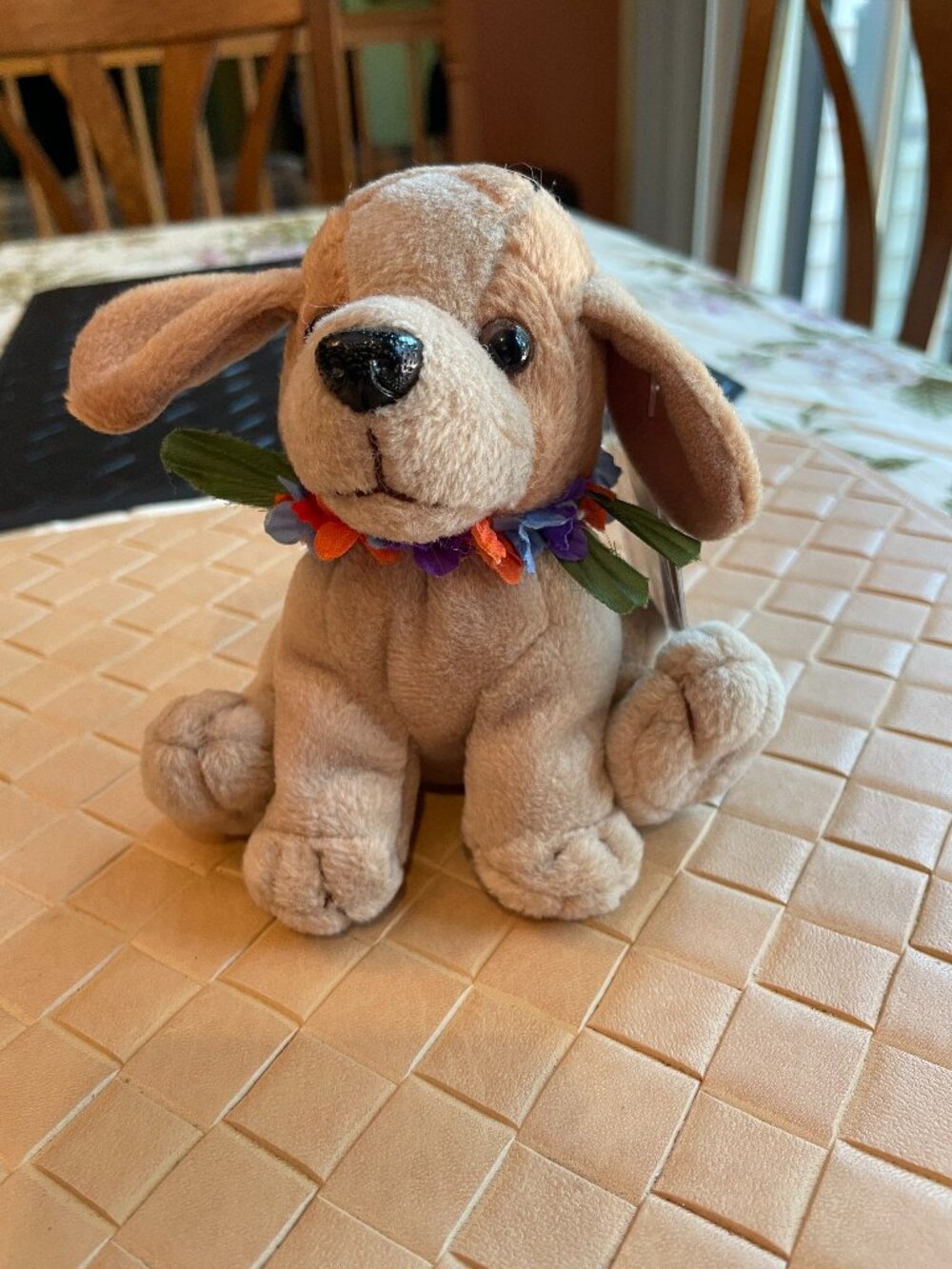 Vintage Hawaiian Collectibles Passport Plush Stuffed Dog Light Brown NWT